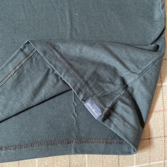 Eddie Bauer nwt cotton blend green long sleeve tee shirt pullover crew xl - Picture 7 of 12